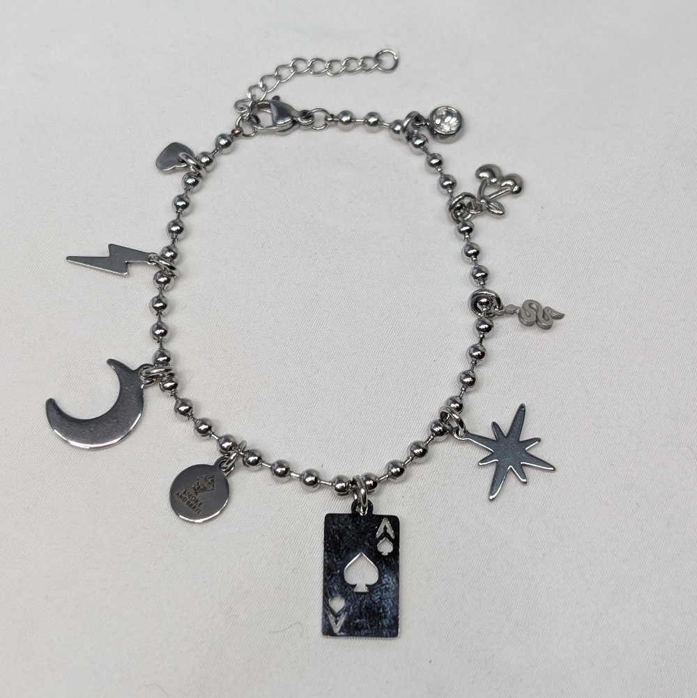 Silver Charm Bracelet- Celestial- Alternative D048 - image 5